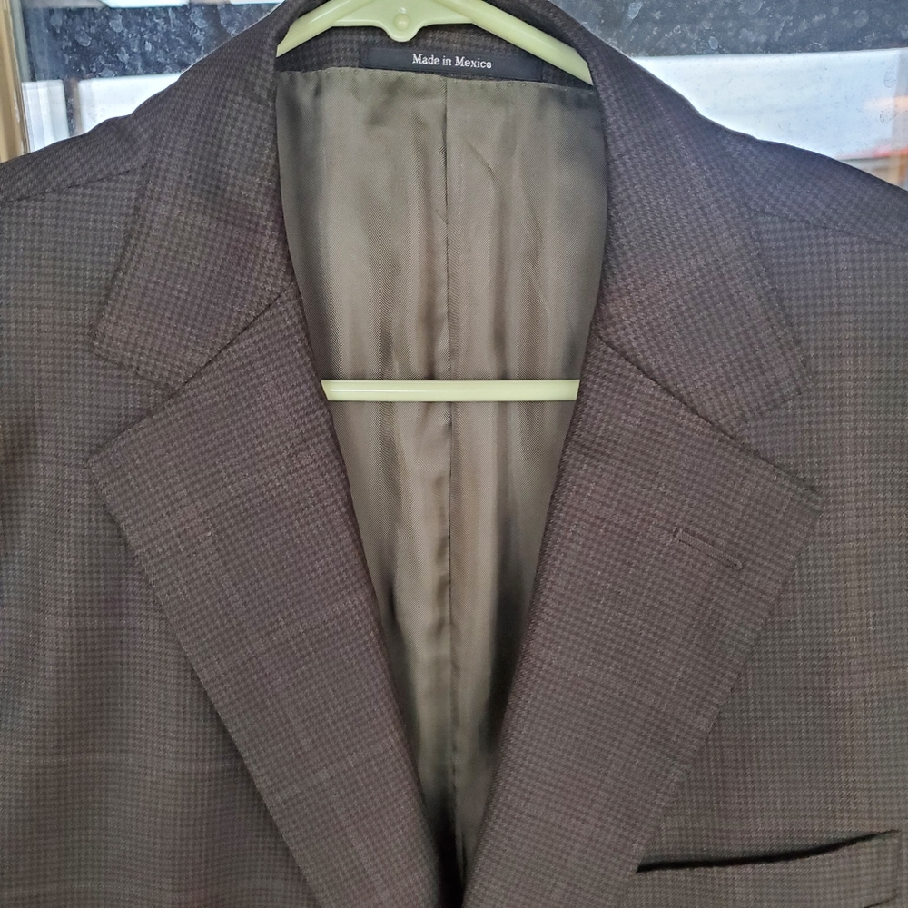 TINDARI ERMENEGILDO ZEGNA MENS BROWN 100 WOOL SPORT COAT JACKET SIZE 54 EU 44 US
